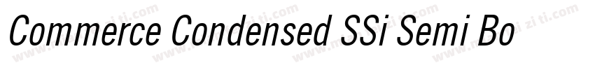 Commerce Condensed SSi Semi Bold Condensed字体转换